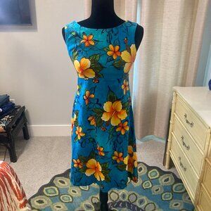 Vintage Ui Maikai Barkcloth Tiki Mini Dress